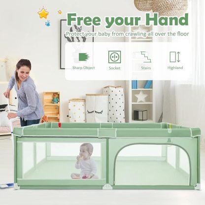 Extra Large Baby Gate Playpen w/ 50 Ocean Balls