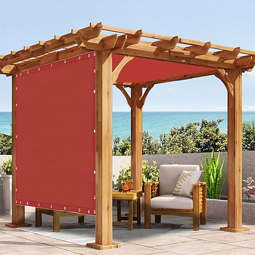 Custom Size 3x6 FT Outdoor Sun Shade Cloth 95% UV Protection HDPE Material Breathable Shade Fabric with Grommets for Patio Pergola Cover Canopy,Terra(We Make Custom Size)