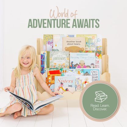 Perfect Height 3-Tier Montessori Bookshelf for Kids