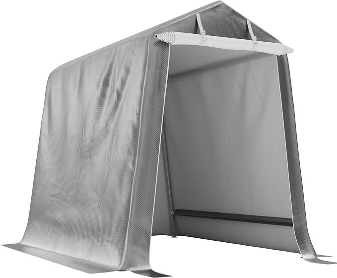 6x8ft Portable Shelter Shed, 7ft High Outdoor Storage with UV Resistant and Waterproof Tarp