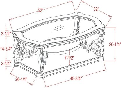 2-Tier Brown Vintage Wooden Coffee Table Retro Glass Table Top