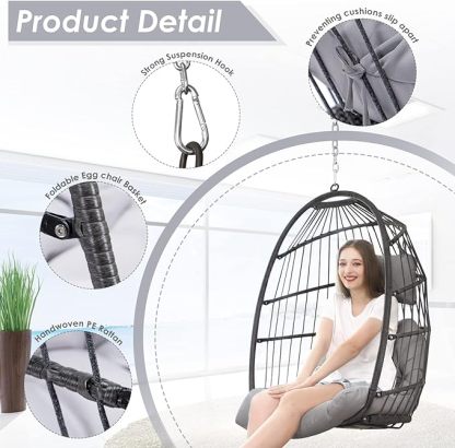 Hanging Egg Chair Without Stand Swing Hammock Egg Basket Chair