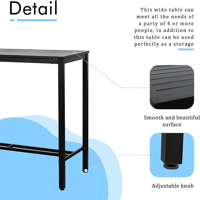 All Weather Textile Fabric Outdoor High Stool Bistro Set