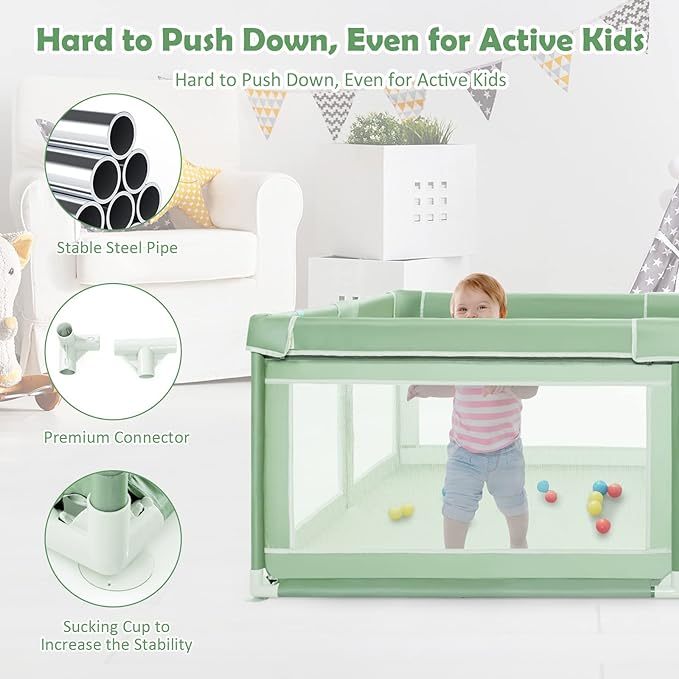 Extra Large Baby Gate Playpen w/ 50 Ocean Balls