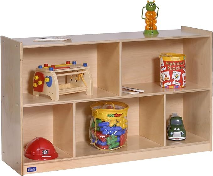 2-Shelf Storage Unit Classroom or Daycare Furniture, Kids Room Organizer and Book Shelves