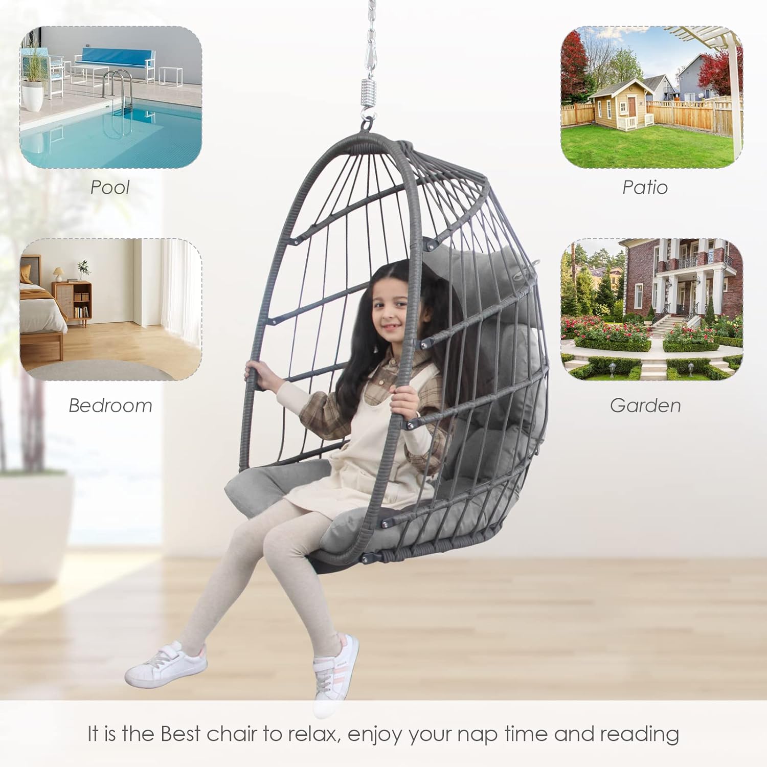 Hanging Egg Chair Without Stand Swing Hammock Egg Basket Chair