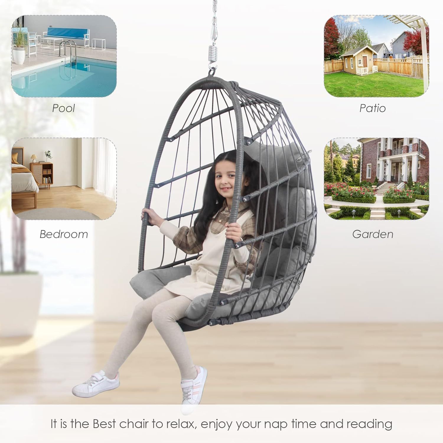 Hanging Egg Chair Without Stand Swing Hammock Egg Basket Chair