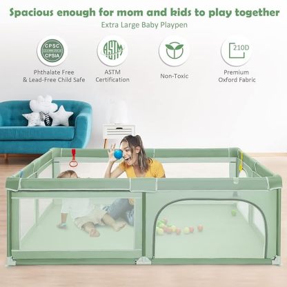Extra Large Baby Gate Playpen w/ 50 Ocean Balls