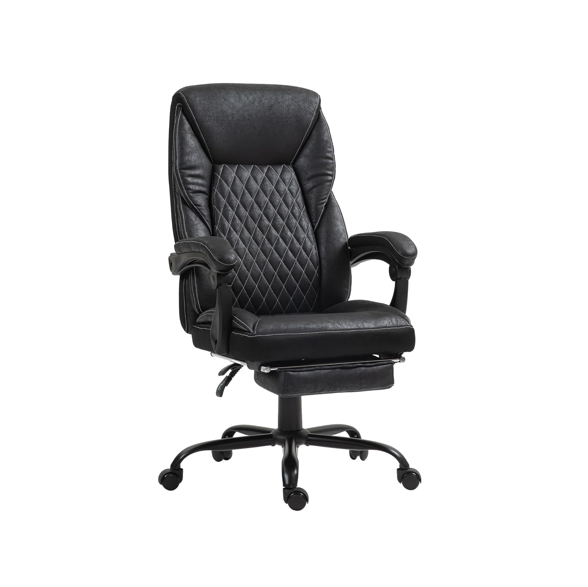 Reclining Swivel Chair with High Back and Adjustable Height