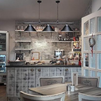 3 Light Pool Table Light, Vintage Retro Kitchen Island Pendant Light with Matte Black Shade, Modern Industrial Chandelier