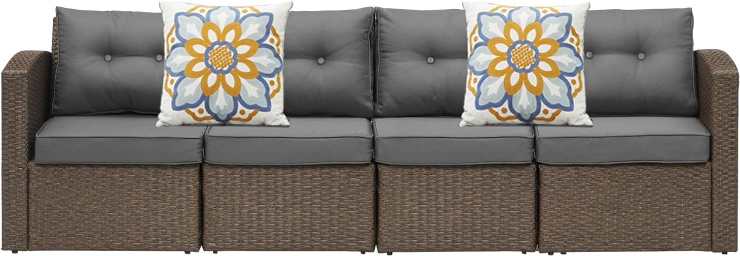 Outdoor Furniture, Brown/Dark Grey