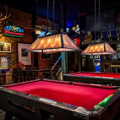 Tiffany Style Pool Table Lamp Hanging, Billiards Light for Game Room 7' 8' 9' Pool Table, 3-Light Vintage Chandelier Lighting Fixture