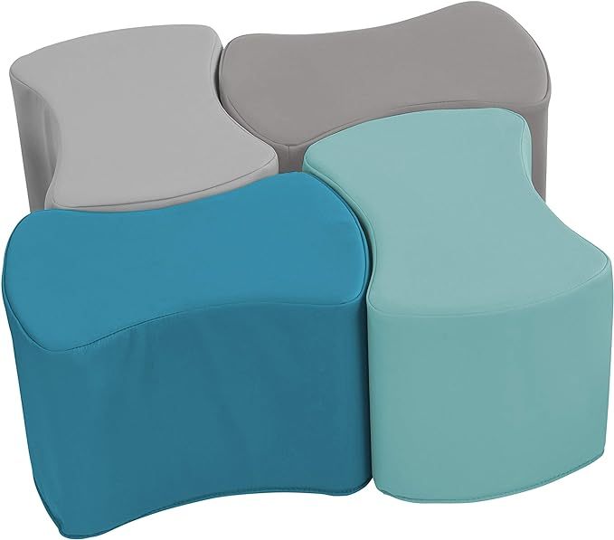 12" Butterfly Modular Soft Foam Stool Set for Children Ages 4-7