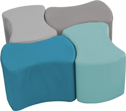 12" Butterfly Modular Soft Foam Stool Set for Children Ages 4-7