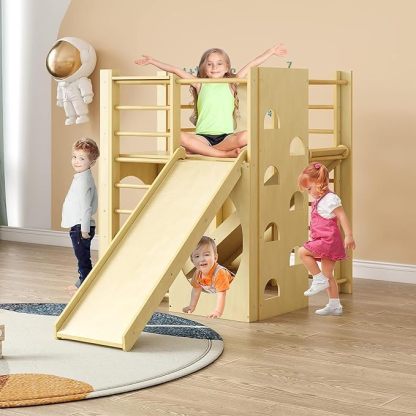 Indoor Jungle Gym, 10 in-1 Climbing Toys for Toddlers 1-3