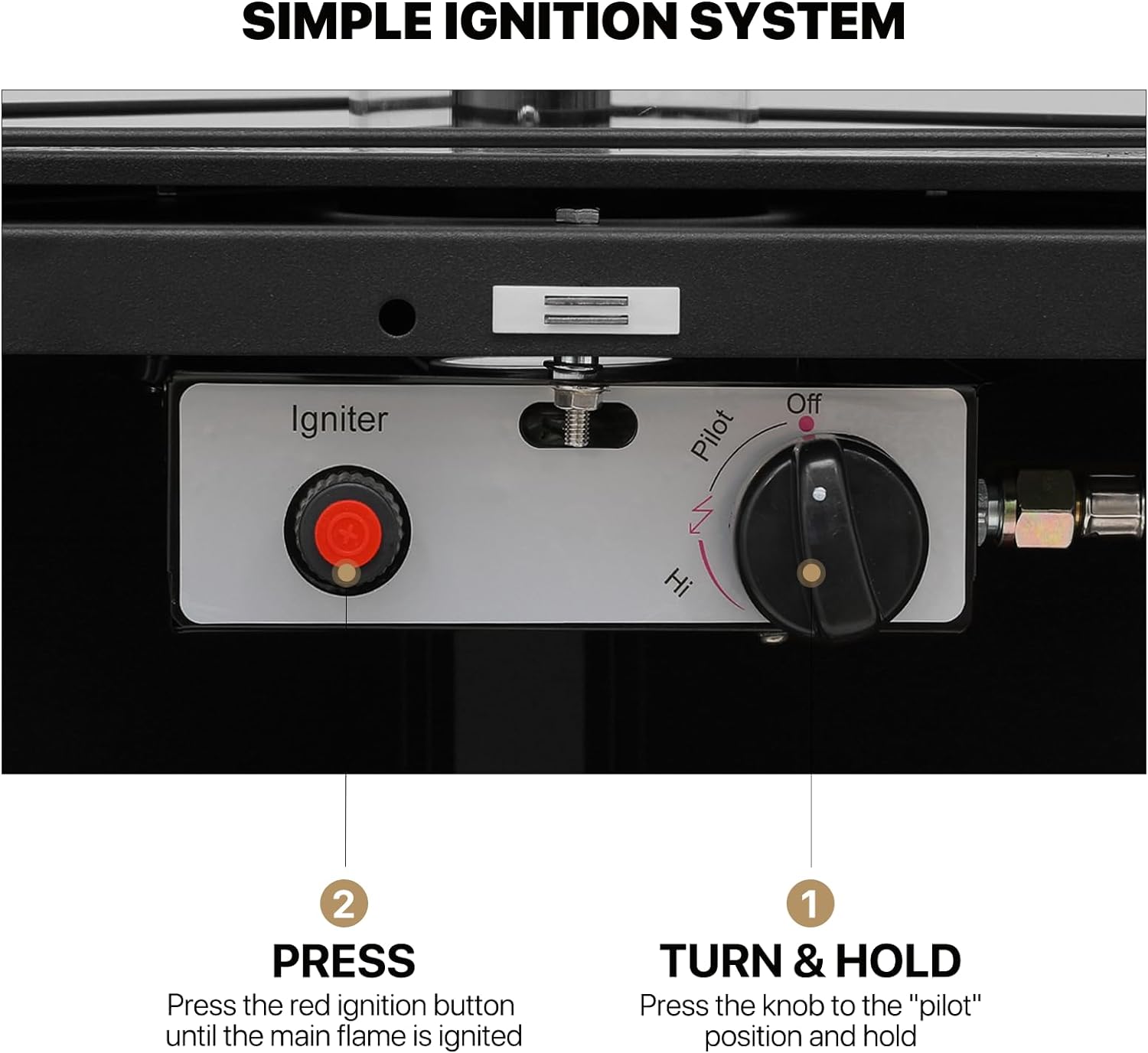 42000 BTU Propane Pyramid Patio Heater with Wheels and Glass Tube Flame Burner Outdoor Patio Heater for Commercial Use, Residential, Garden, Backyard, Porch, Deck, Balcony (Black)