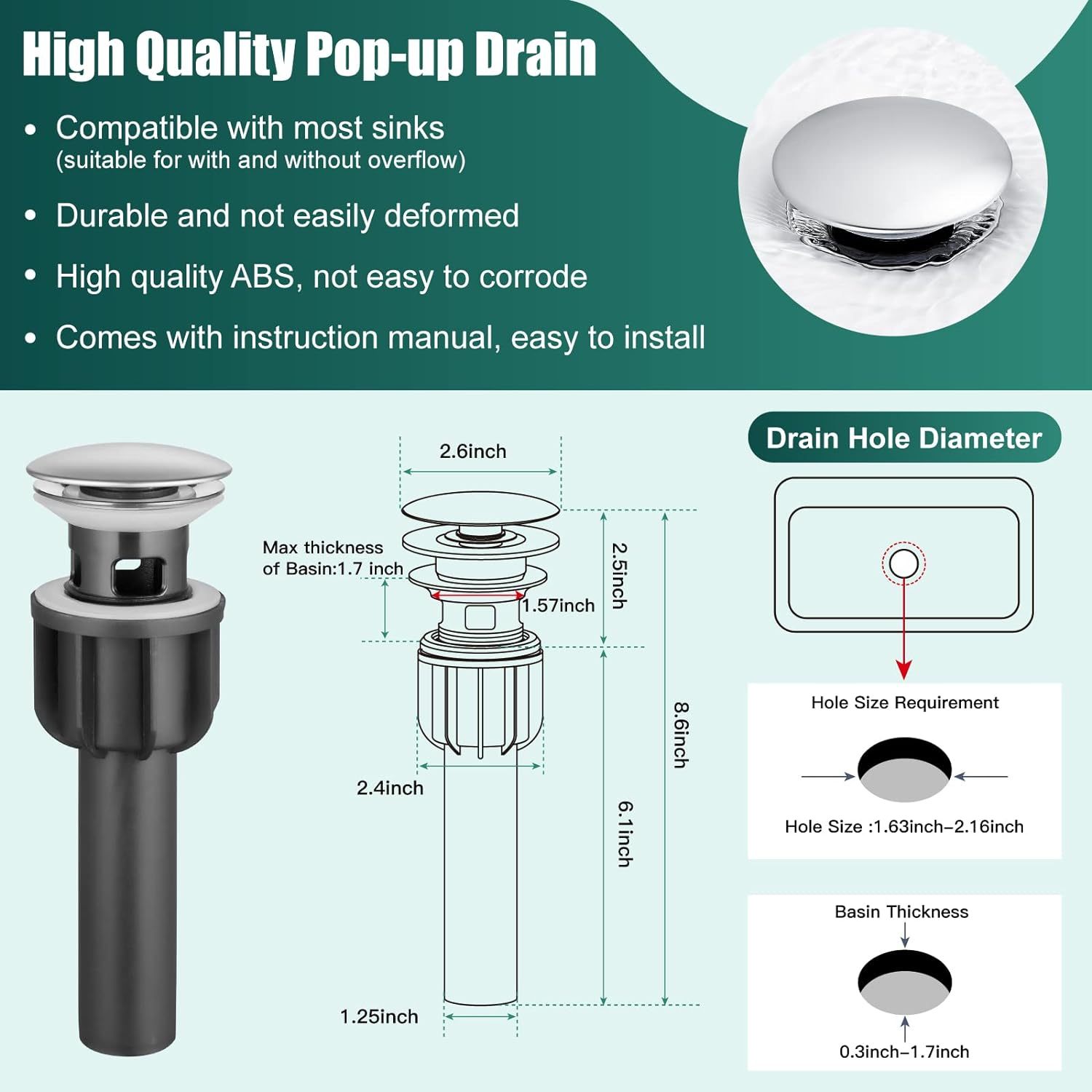 Bathroom Sink Faucet Polished Chrome Single Handle Brass 1 Hole Basin Mixer Tap Deck Mount Vessel Sink Faucets Lavatory Vanity Bathroom Faucets Deck Plate Pop Up Drain Included