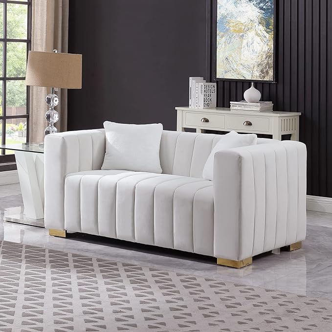 2 Piece Living Room Furniture Set, Including Loveseat and 3-Seater Sofa Couch