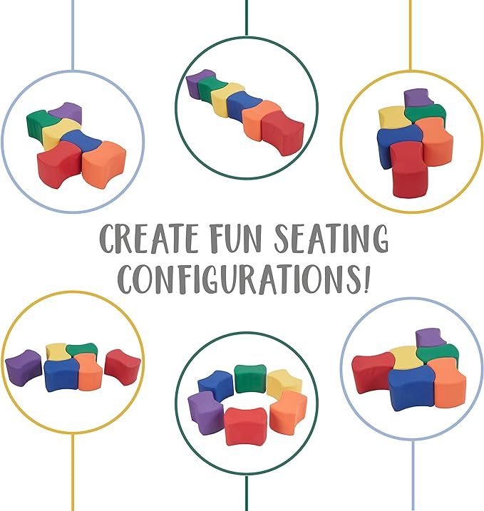 10" Butterfly Stool Modular Seating Set for Toddlers and Kids