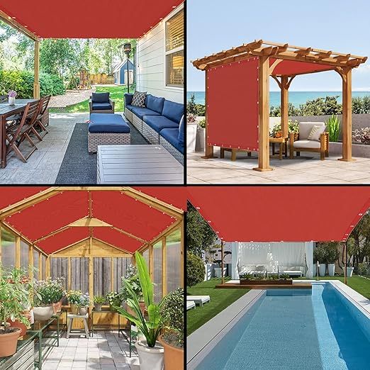 Custom Size 3x6 FT Outdoor Sun Shade Cloth 95% UV Protection HDPE Material Breathable Shade Fabric with Grommets for Patio Pergola Cover Canopy,Terra(We Make Custom Size)