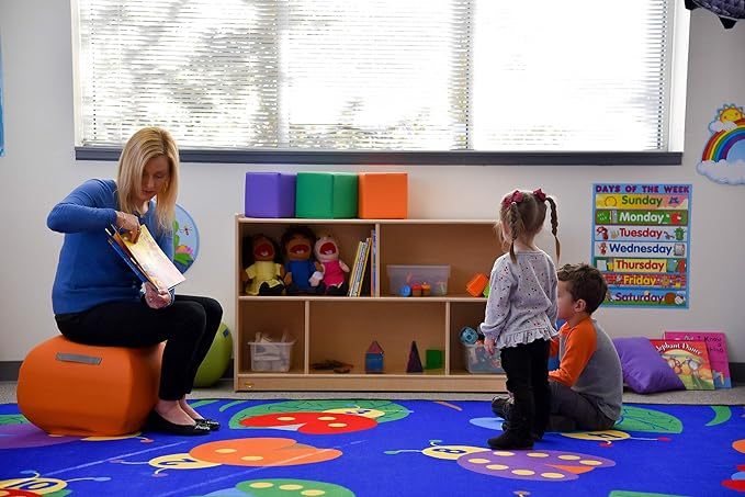 2-Shelf Storage Unit Classroom or Daycare Furniture, Kids Room Organizer and Book Shelves