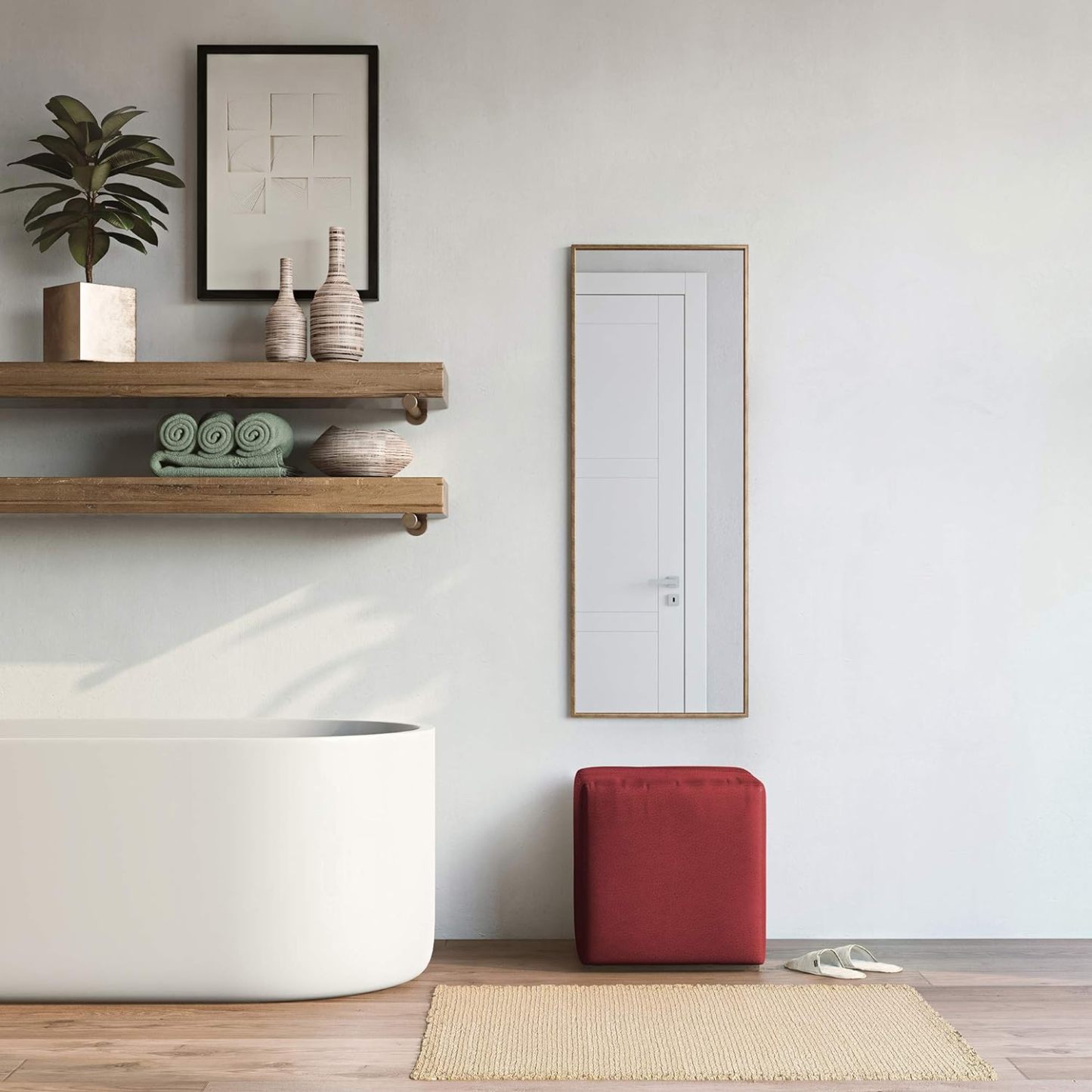 Universal Cube Ottoman With Slipcover, Avanti Apple