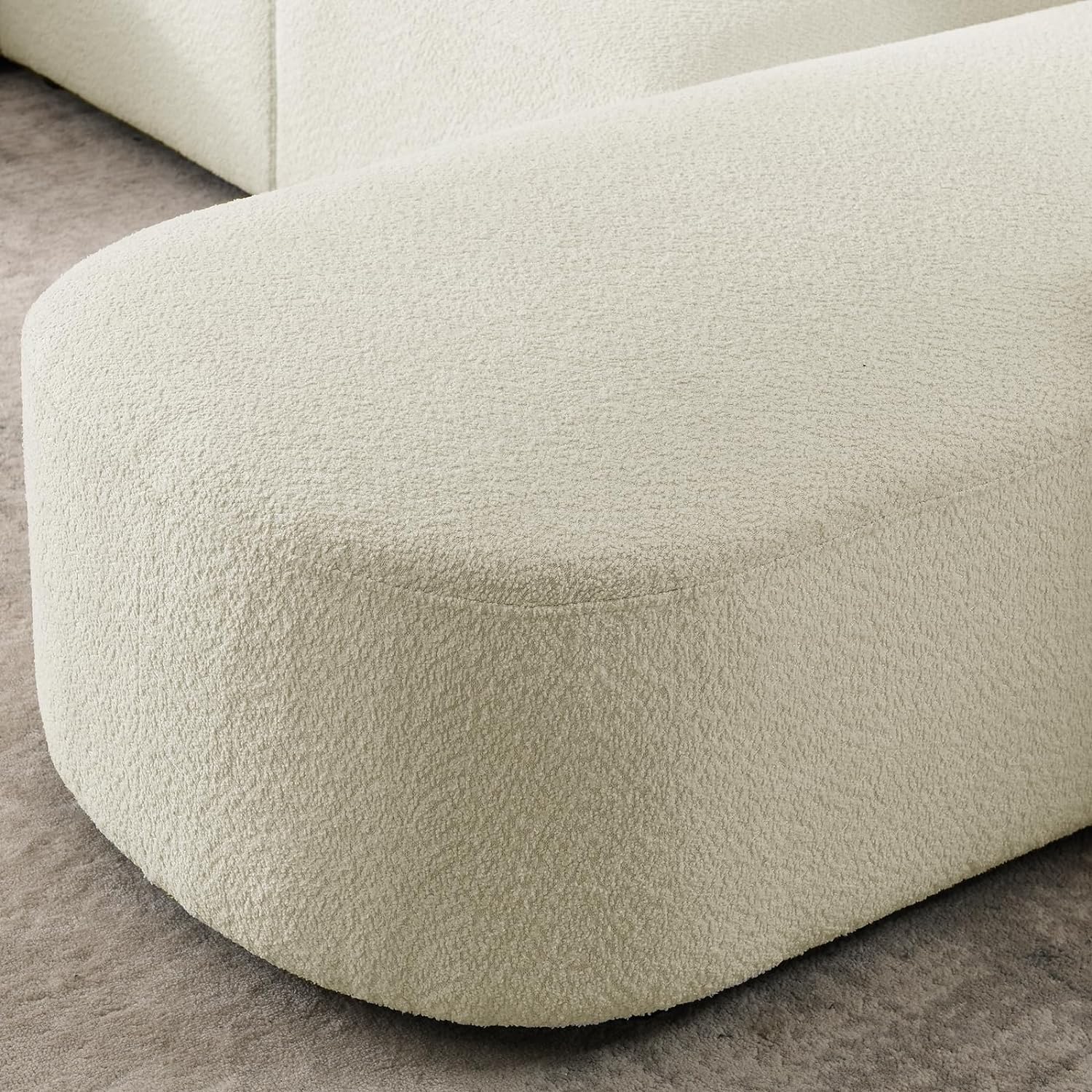 Modular Sectional Sofa, Boucle L-Shaped Couch with Left Side Chaise