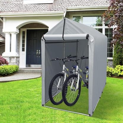 6 x 3Ft Outdoor Storage Shed Heavy Duty Portable Storage Shelter with Roll-up Zipper Door for Bike