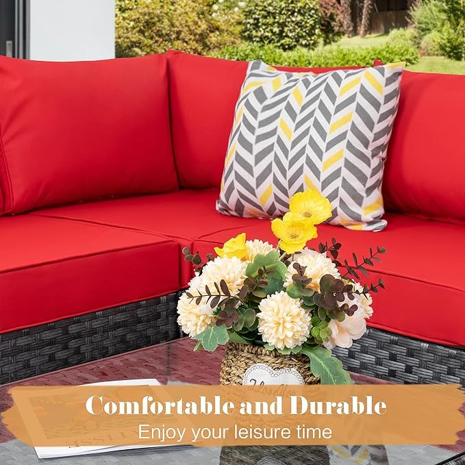 Wicker Rattan Outdoor Patio All Weather Furniture w/Removable Cushions