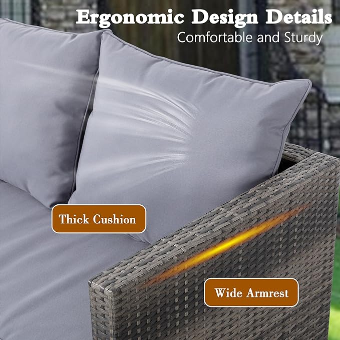 Patio Furniture 4 Pieces Wicker Patio Furniture Sets