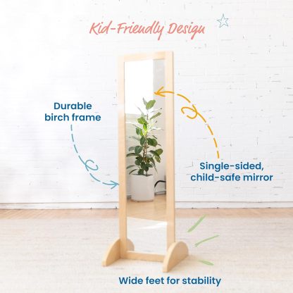 Single-Sided Bi-Directional Mirror, Kids Furniture, Natural