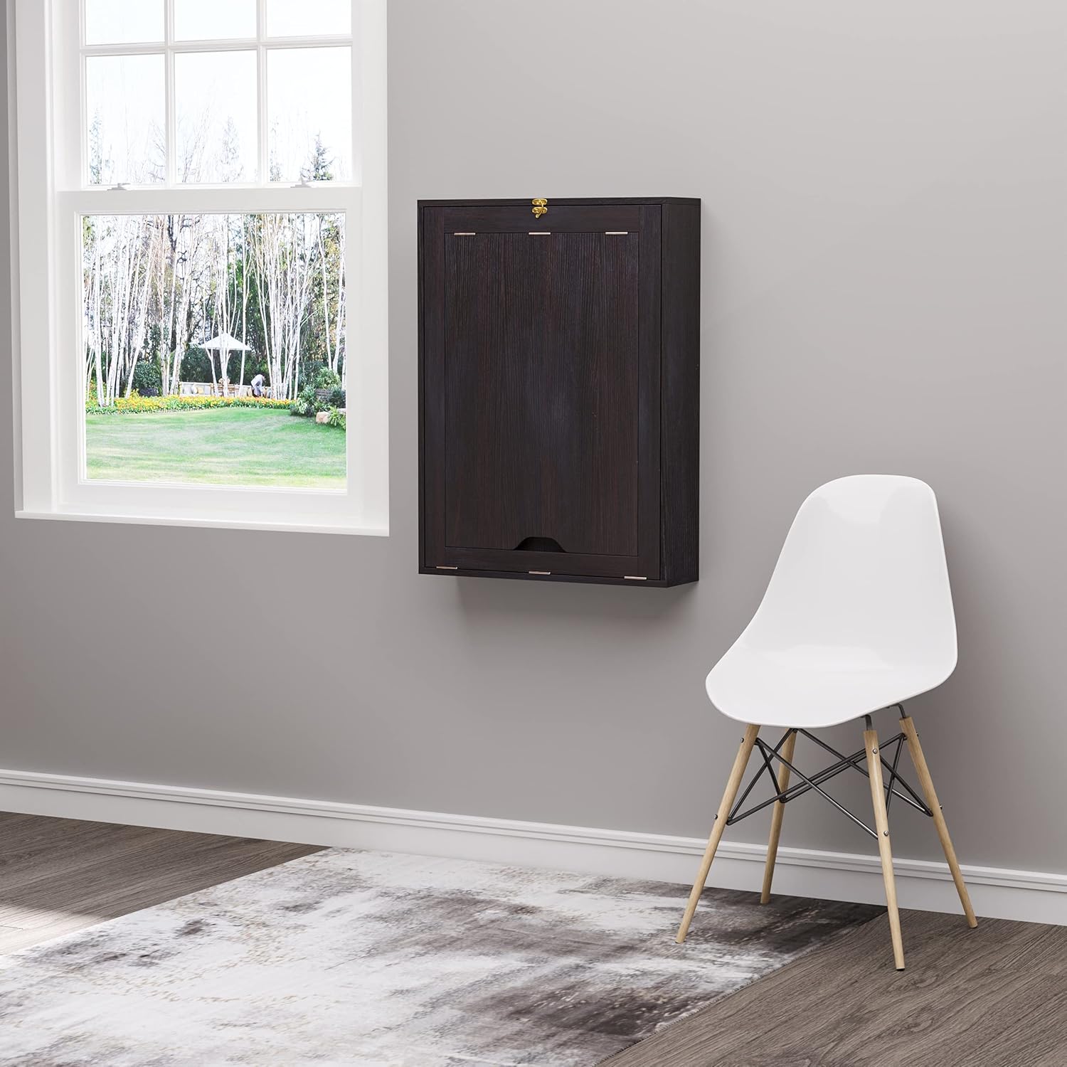 Multi-Function Floating Desk with Storage Shelf for Home Office