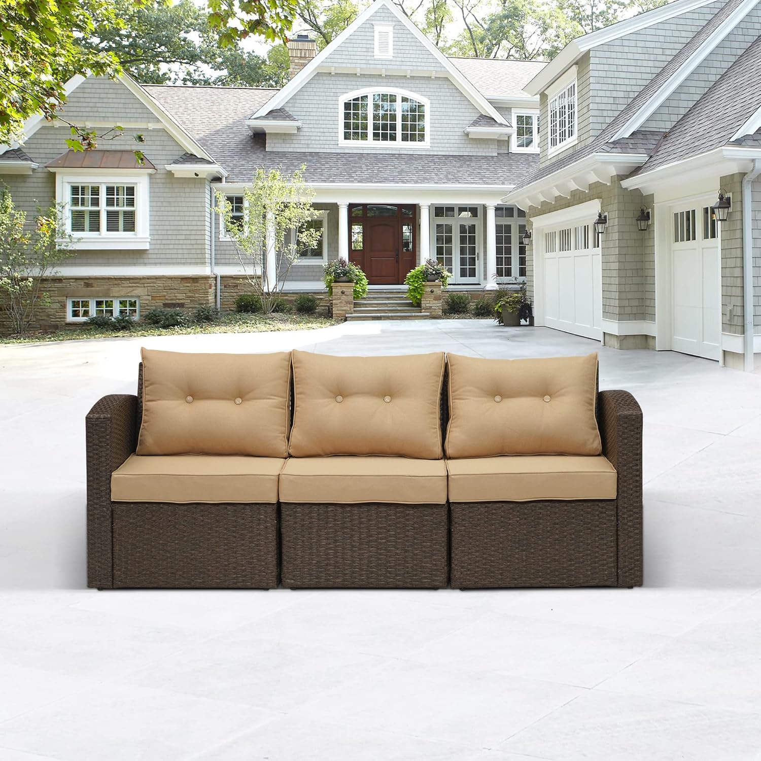 Sand Sectional, Brown/Beige