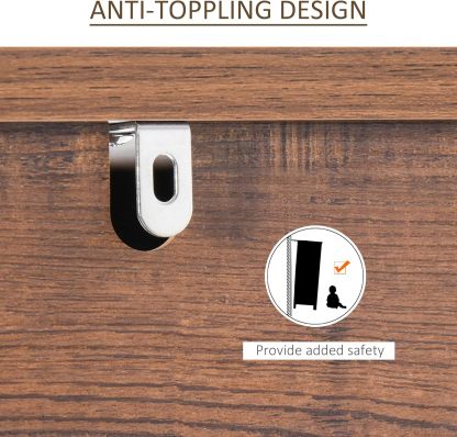 4 Tier Bookshelf Utility Organizer with Back Support and Anti-Topple Design