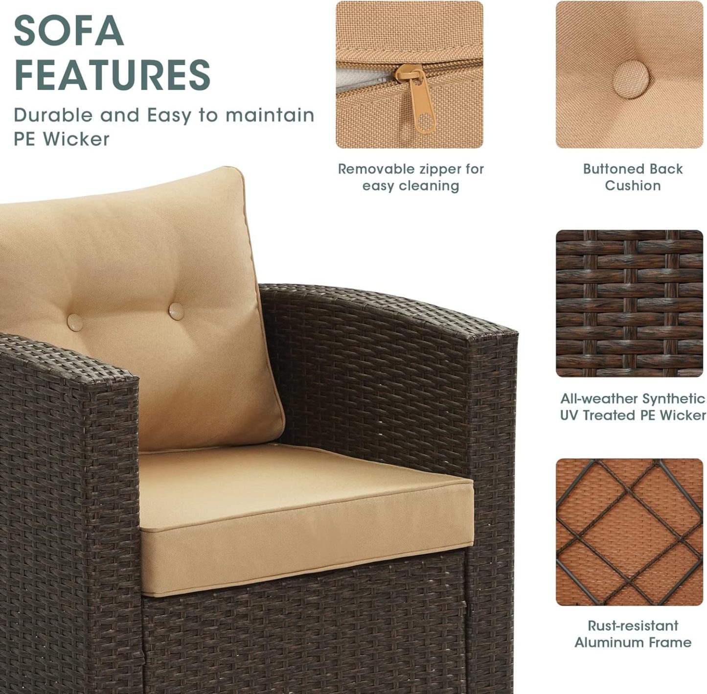 Sand Sectional, Brown/Beige