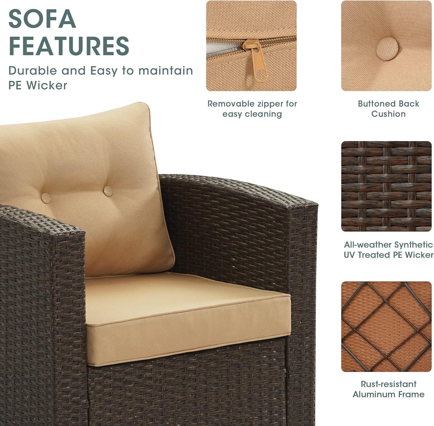 Sand Sectional, Brown/Beige