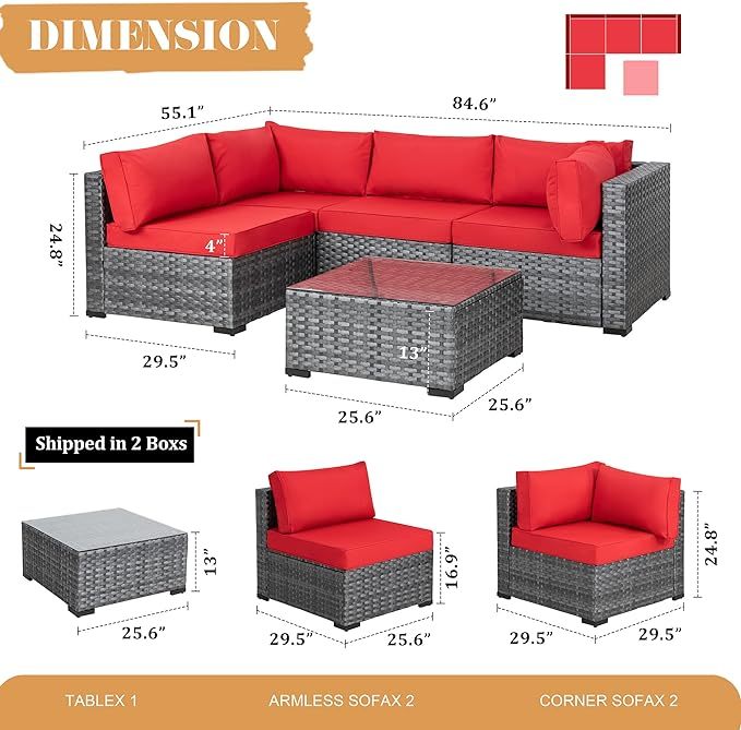 Wicker Rattan Outdoor Patio All Weather Furniture w/Removable Cushions