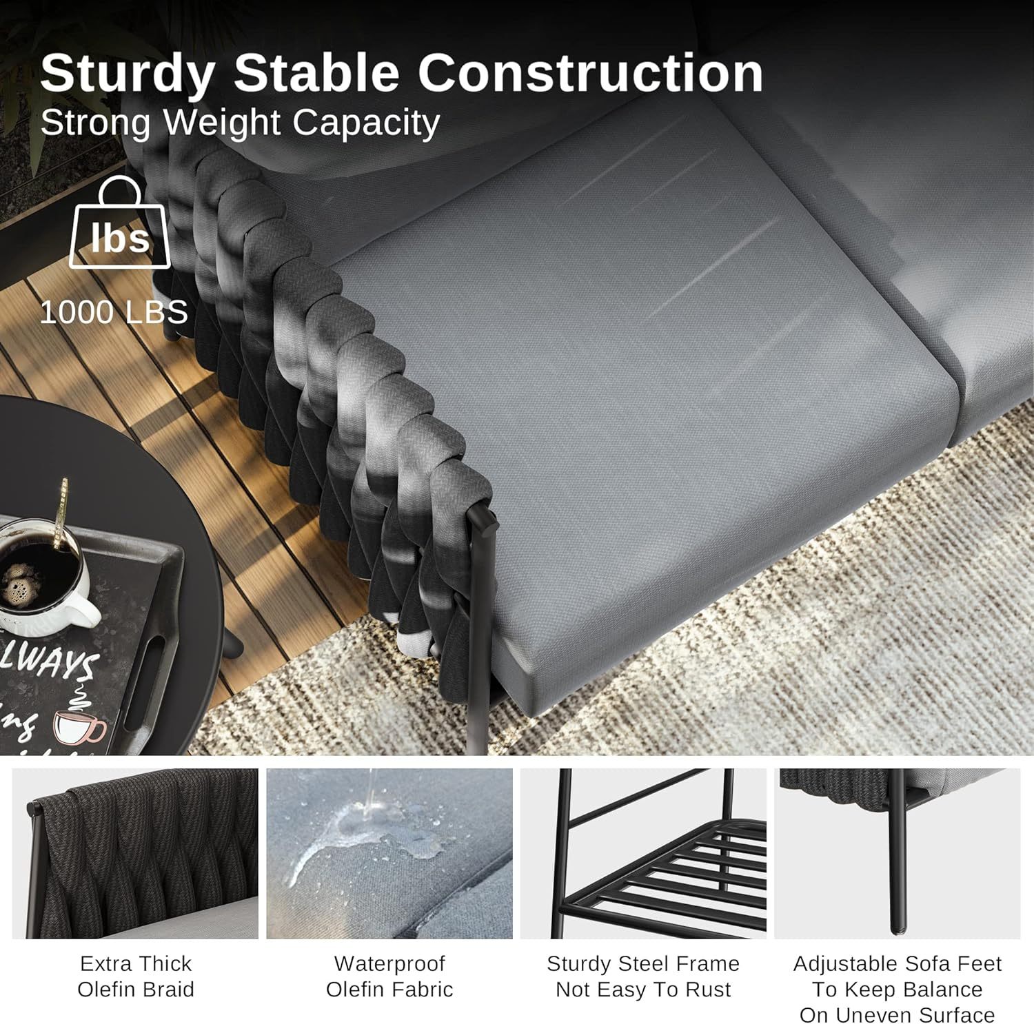 Patio Furniture Set, Outdoor Furniture Sectional Sofa Set