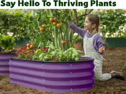 Galvanized Raised Garden Beds Outdoor // 4×2×1 ft Planter Raised Beds for Gardening, Vegetables, Flowers // Large Metal Garden Box