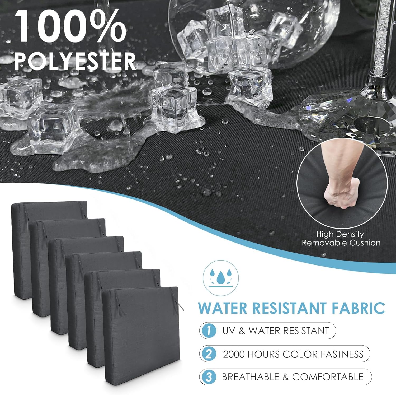 Outdoor Patio Furniture Sets Aluminum Dining Set Large Size Dining Table with Fire Pit Table