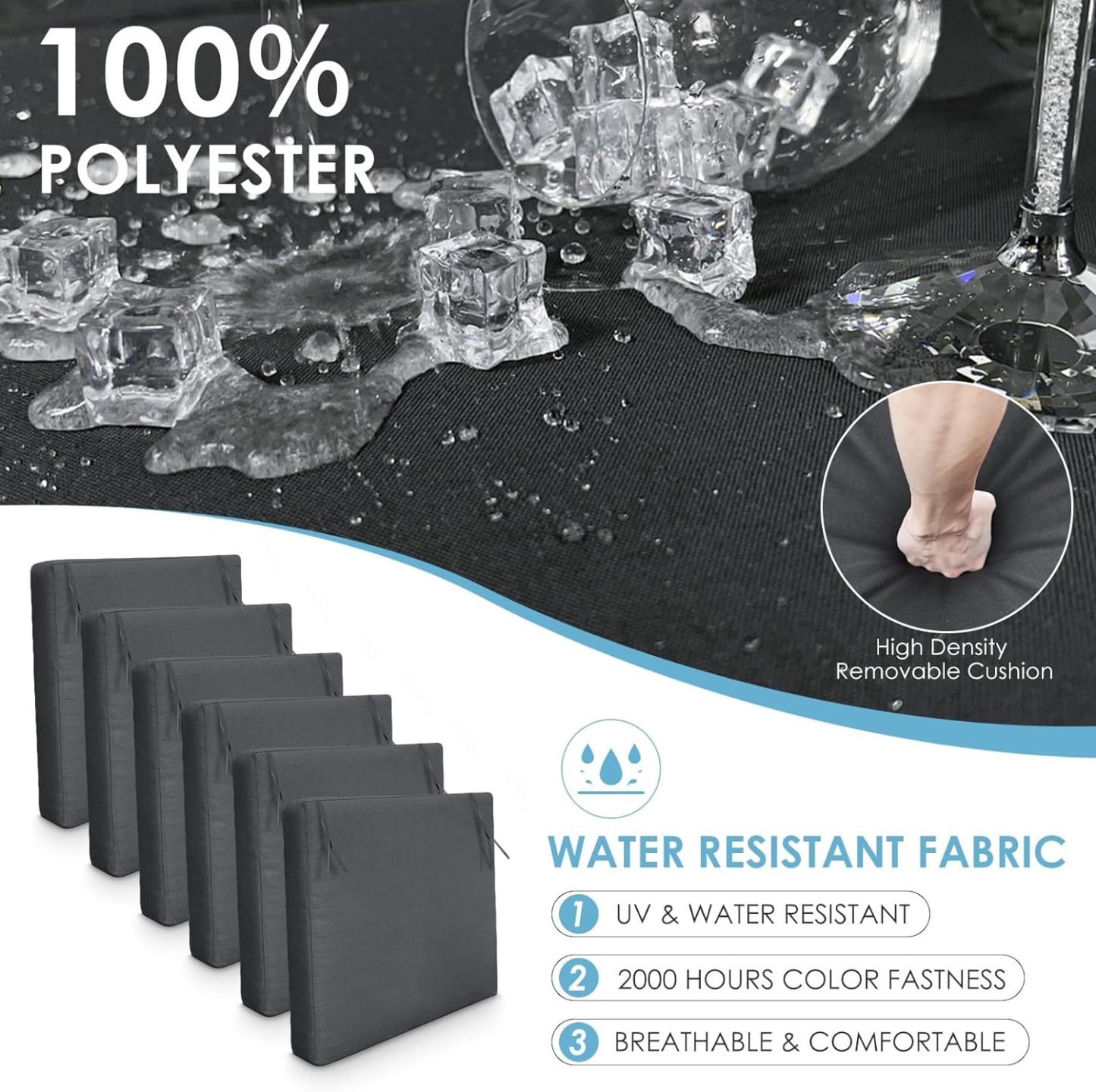 Outdoor Patio Furniture Sets Aluminum Dining Set Large Size Dining Table with Fire Pit Table