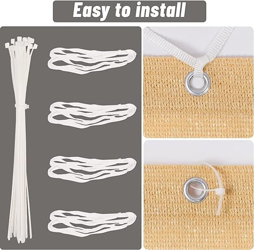 Durable 8x12 FT Outdoor Sun Shade Cloth 95% UV Protection Pergola Shade Cover HDPE Material Breathable Shade Fabric with Grommets for Patio Porch Pergola,Sand(We Customized)