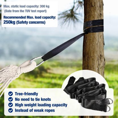 Garden Cotton Hammock Comfortable Fabric Hammock with Tree Straps for Hanging Durable Hammock Up to 660lbs Portable Hammock with Travel Bag,Perfect for Camping Outdoor/Indoor Patio Backyard
