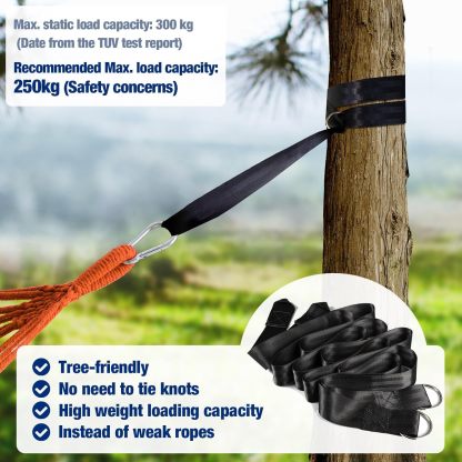 Garden Cotton Hammock Comfortable Fabric Hammock with Tree Straps for Hanging Durable Hammock Up to 660lbs Portable Hammock with Travel Bag,Perfect for Camping Outdoor/Indoor Patio Backyard