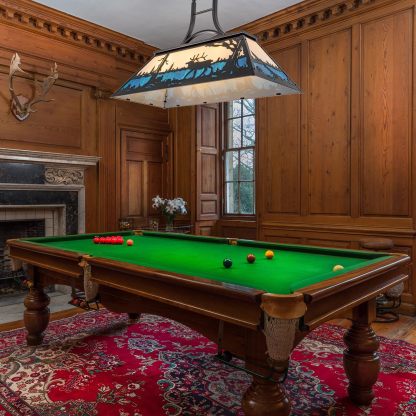 Tiffany Pool Table Light 3 Lights, Rustic Bear Chandelier for Kitchen Island, Cabin, Billiards Table Lamp