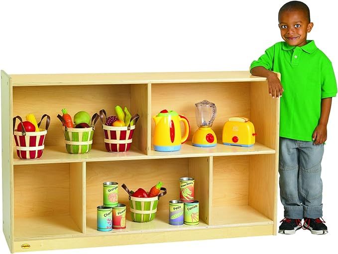 2-Shelf Storage Unit Classroom or Daycare Furniture, Kids Room Organizer and Book Shelves