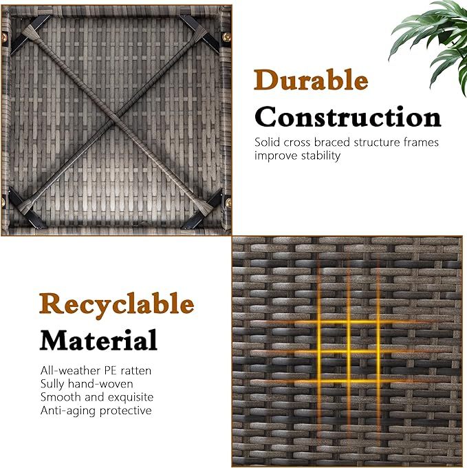 Patio Furniture 4 Pieces Wicker Patio Furniture Sets