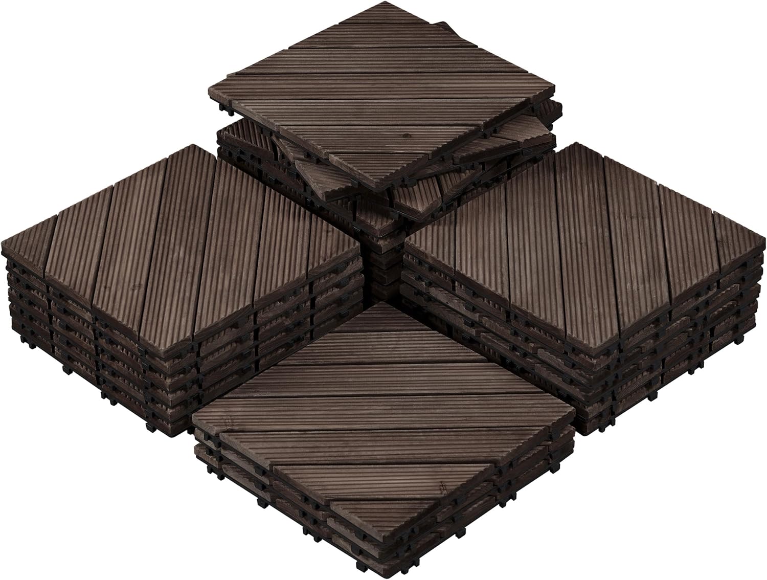  27PCS Wooden Flooring Patio Deck Tiles