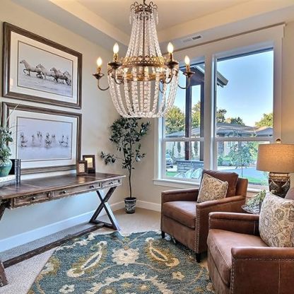 French Empire Crystal Chandelier, 6-Light Farmhouse Antique Bronze Chandelier, Hanging Ceiling Mount Light Fixture for Dining Living Room, Bedroom, Bathroom, Kitchen Island, Hallway, 31.5" W