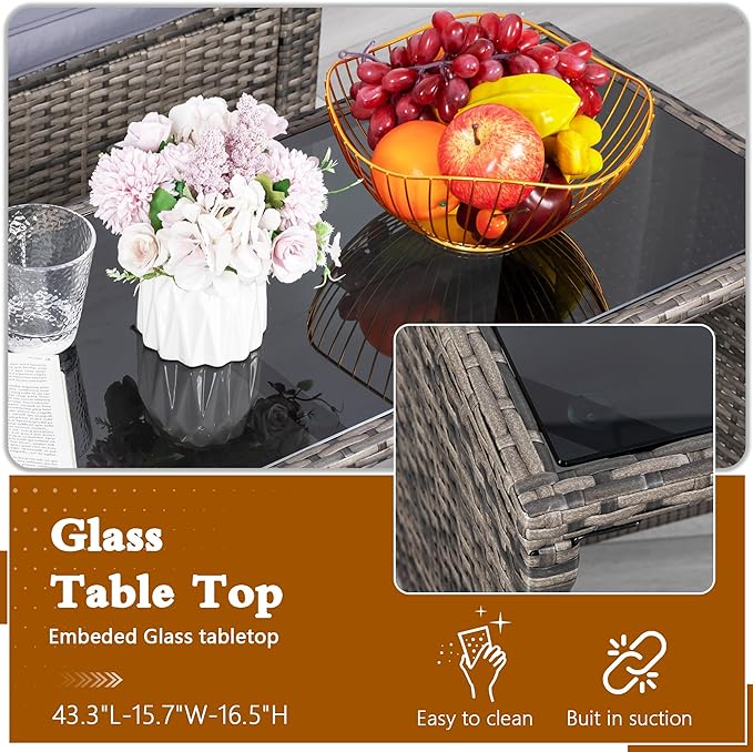 Patio Furniture 4 Pieces Wicker Patio Furniture Sets